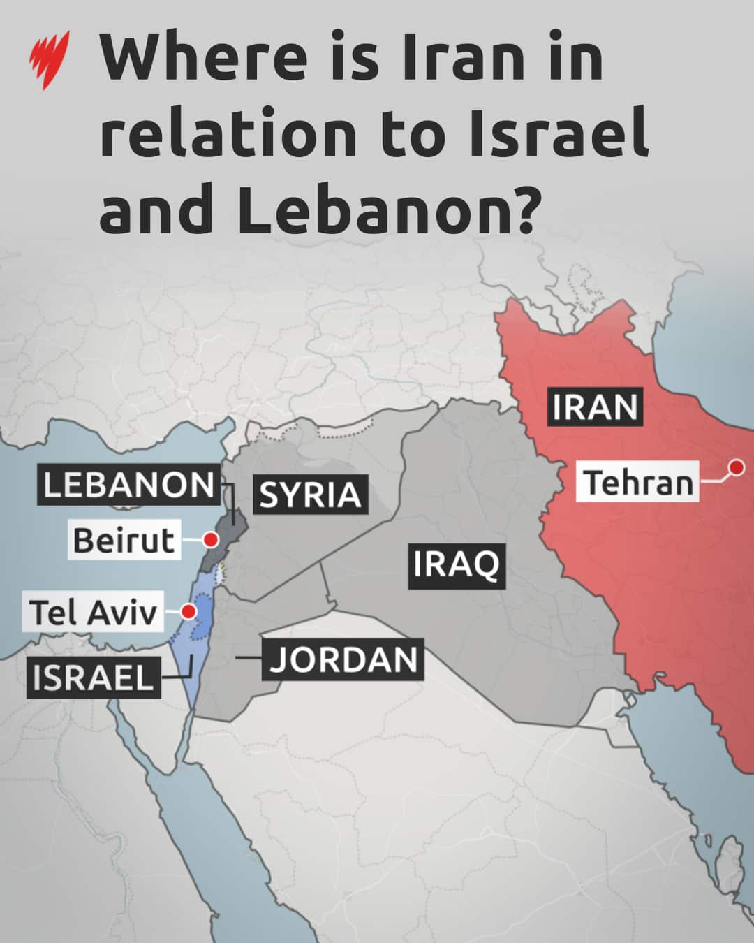 Map of the middle east