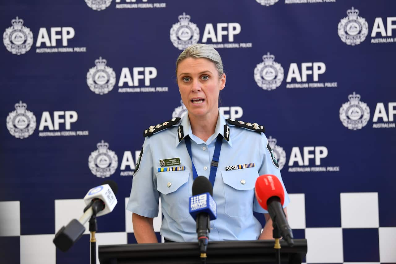 A woman in police uniform