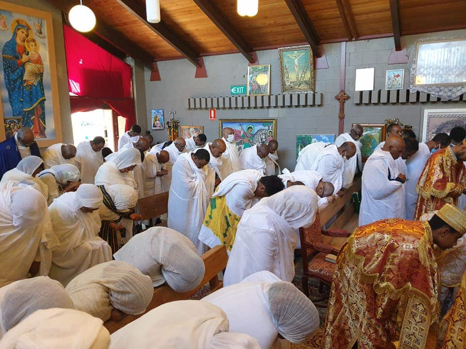 service at Ethiopian Orthodox church in Melbourne