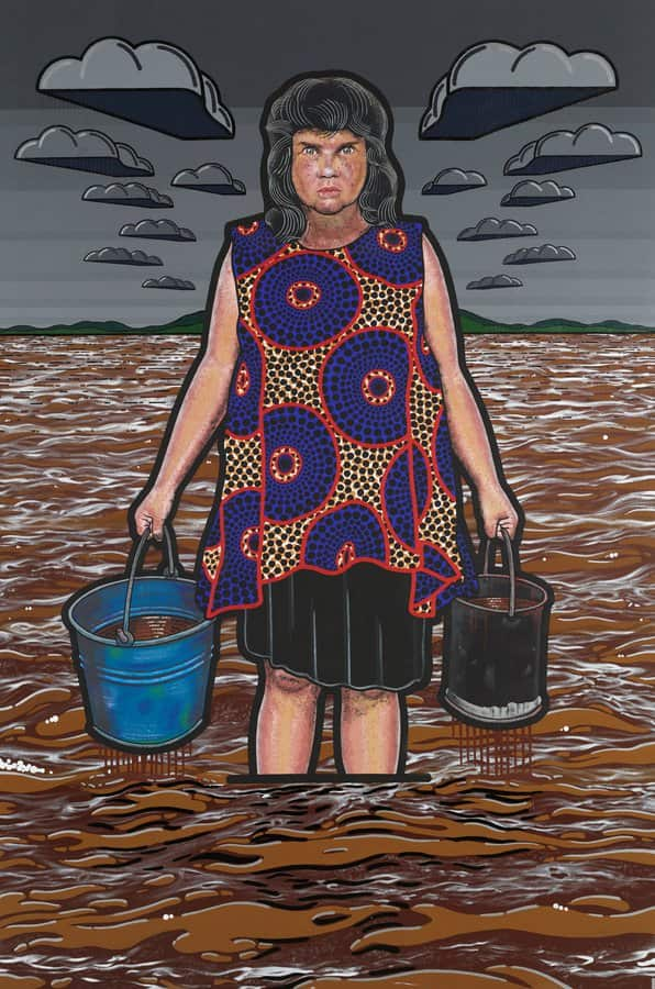 Blak douglas archibald portrait titled 'Moby Dickens' featuring Wiradjuri artist Karla Dickens