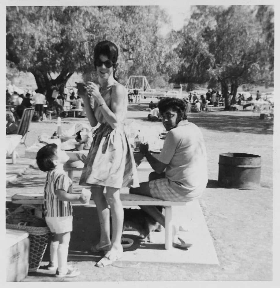 Blak Douglas as a child with his parents