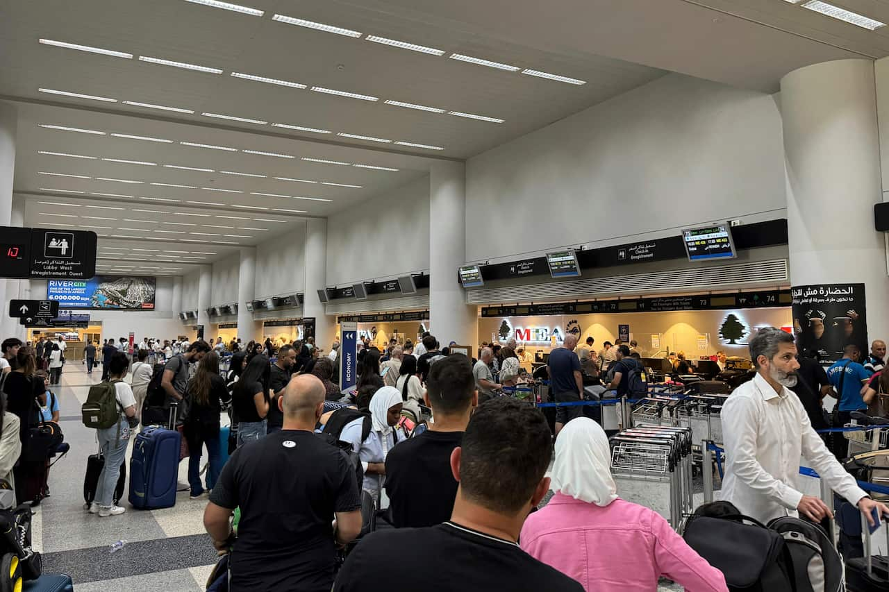 People inside an airport.